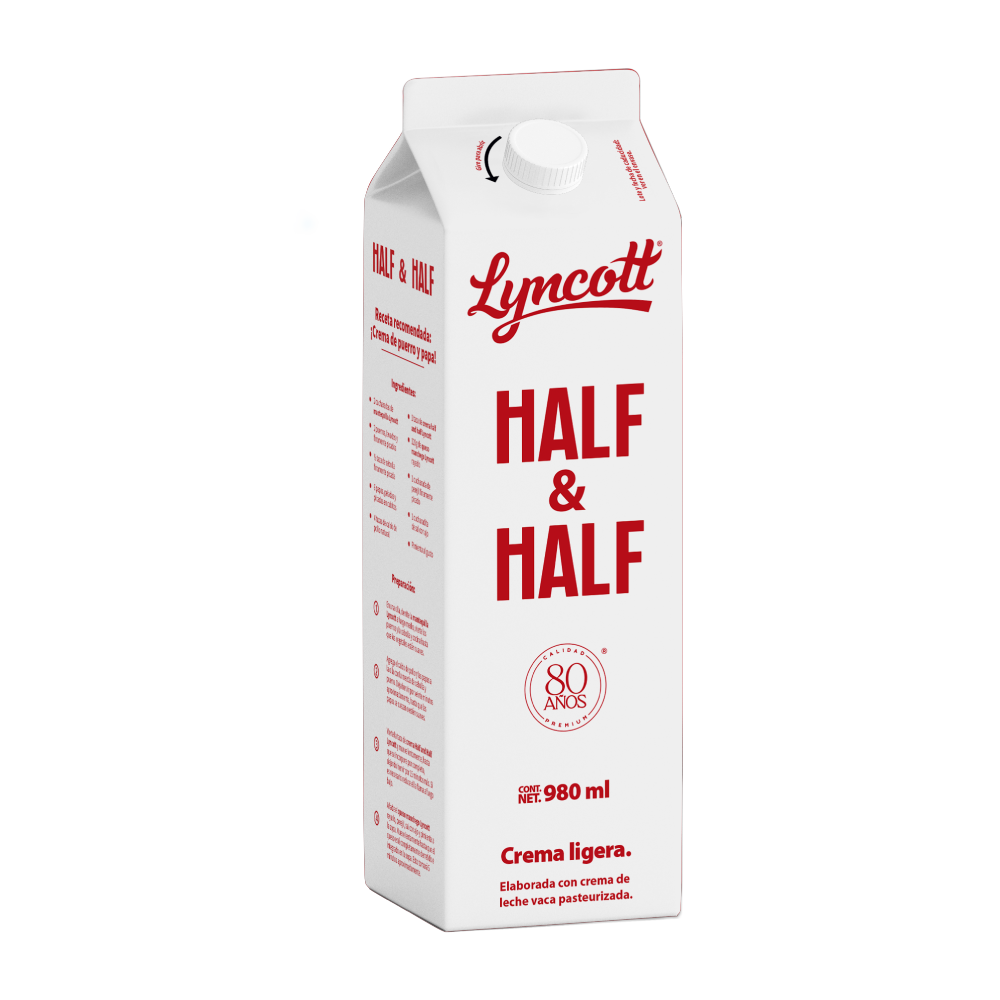 Crema Lyncott Half and Half half and half 980 ml